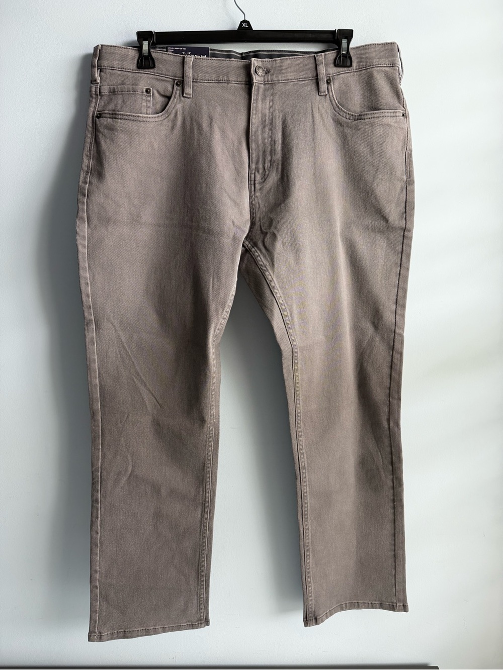 Jachs NY Men's Gray 5 Pocket Straight Fit Denim Pants Size 40X30